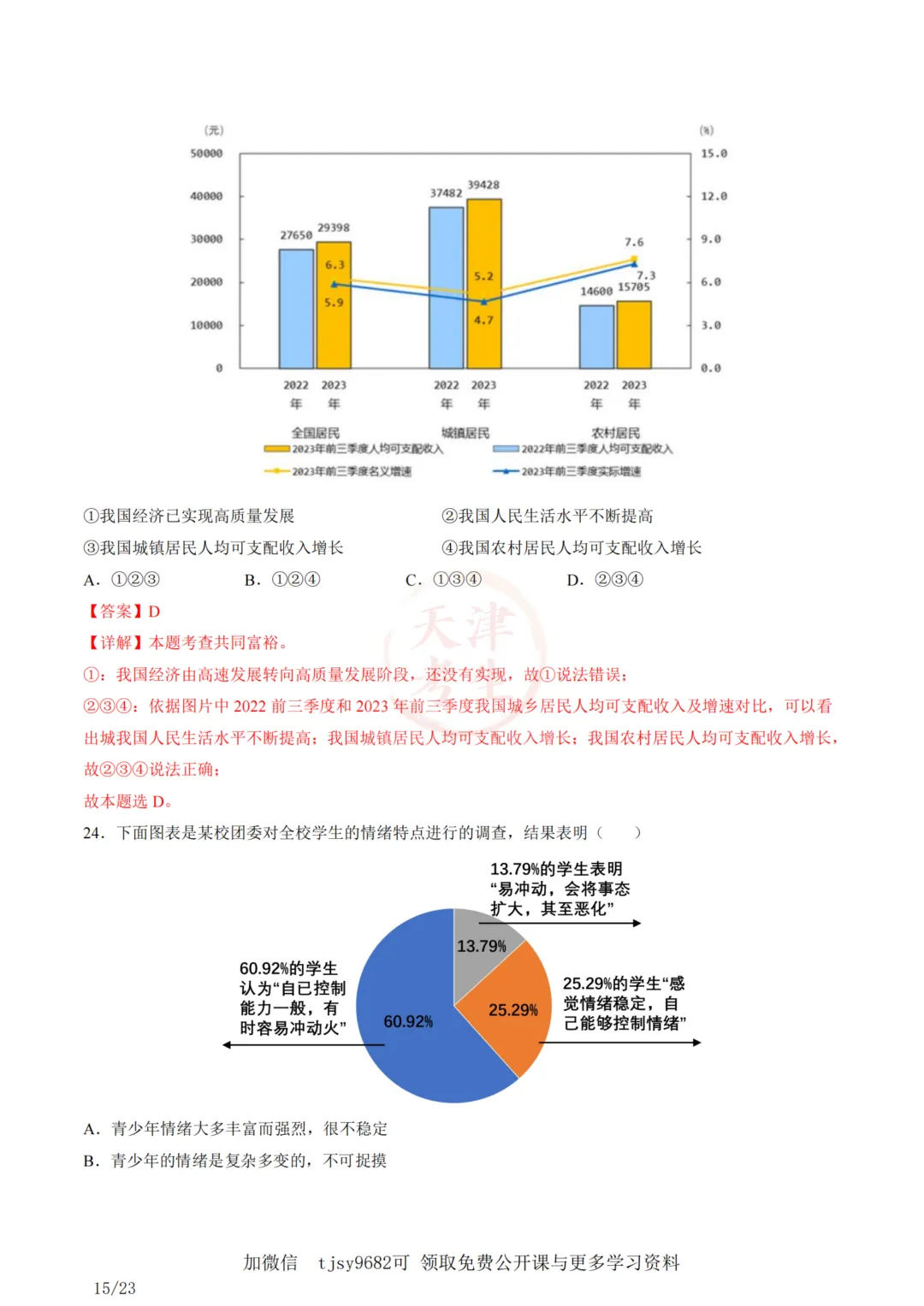 中考道法答题模板01——选择题 第18张
