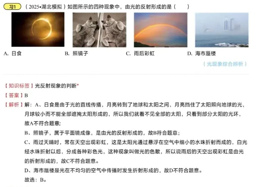 中考物理一轮复习之光学+物态变化+内能热机 第10张