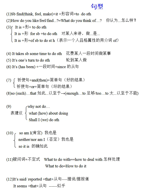 中考必备语法及默写版 第37张