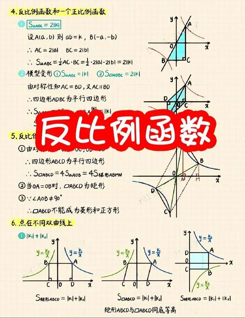 中考想学好反比例函数?看这一份资料就足够了——内容丰富、考点精准、质量极高!(速速收藏转发) 第1张 中考想学好反比例函数?看这一份资料就足够了——内容丰富、考点精准、质量极高!(速速收藏转发) 第1张