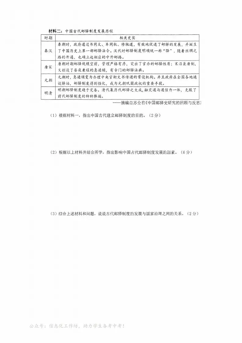 中考一模|2025年邯郸市中考一模历史试卷(后附打印版下载链接) 第5张 中考一模|2025年邯郸市中考一模历史试卷(后附打印版下载链接) 第5张