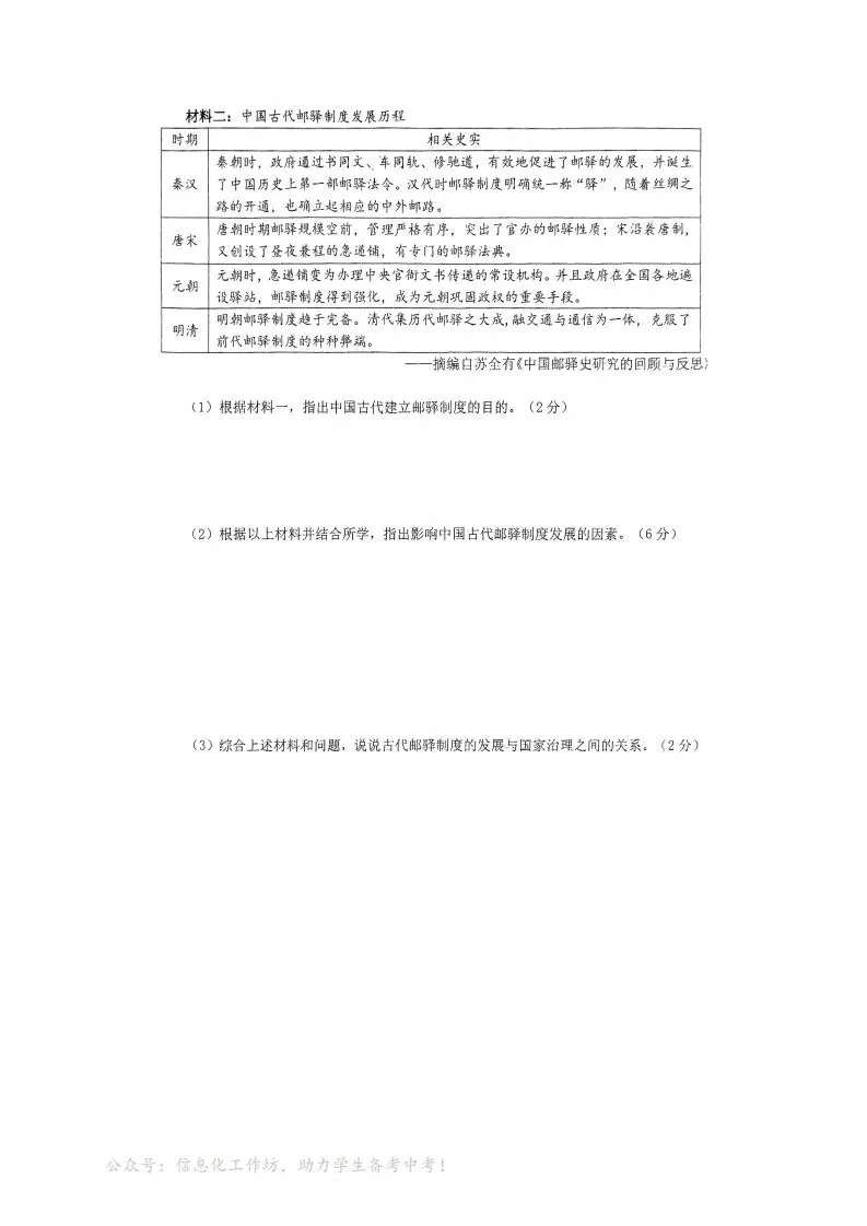 中考一模|2025年邯郸市中考一模历史试卷(后附打印版下载链接) 第7张 中考一模|2025年邯郸市中考一模历史试卷(后附打印版下载链接) 第7张