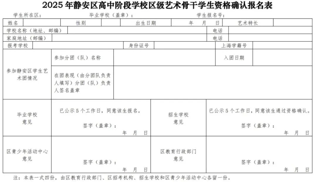 上海中考|上海16区区级艺术骨干招生要求来了! 第10张