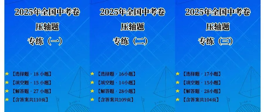 初三必备中考压轴题专练|2025真题汇编,电子版可打印 第5张 初三必备中考压轴题专练|2025真题汇编,电子版可打印 第5张