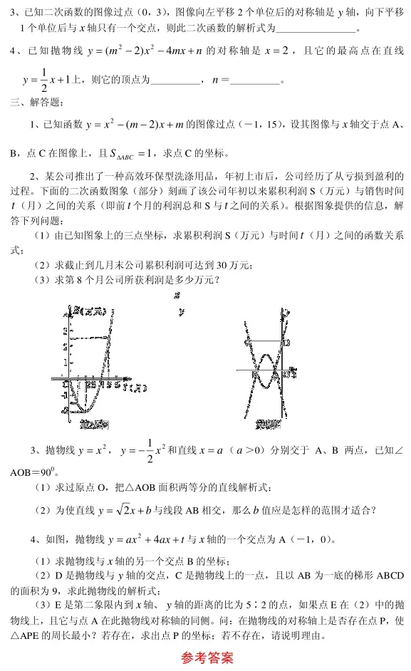 初中数学 | 中考数学【二次函数】通用解题技巧+真题40练+题型归类 第7张