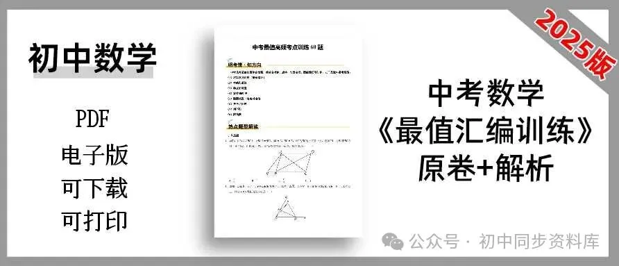 中考数学《最值汇编训练》2025版|无水印免费下载 第3张