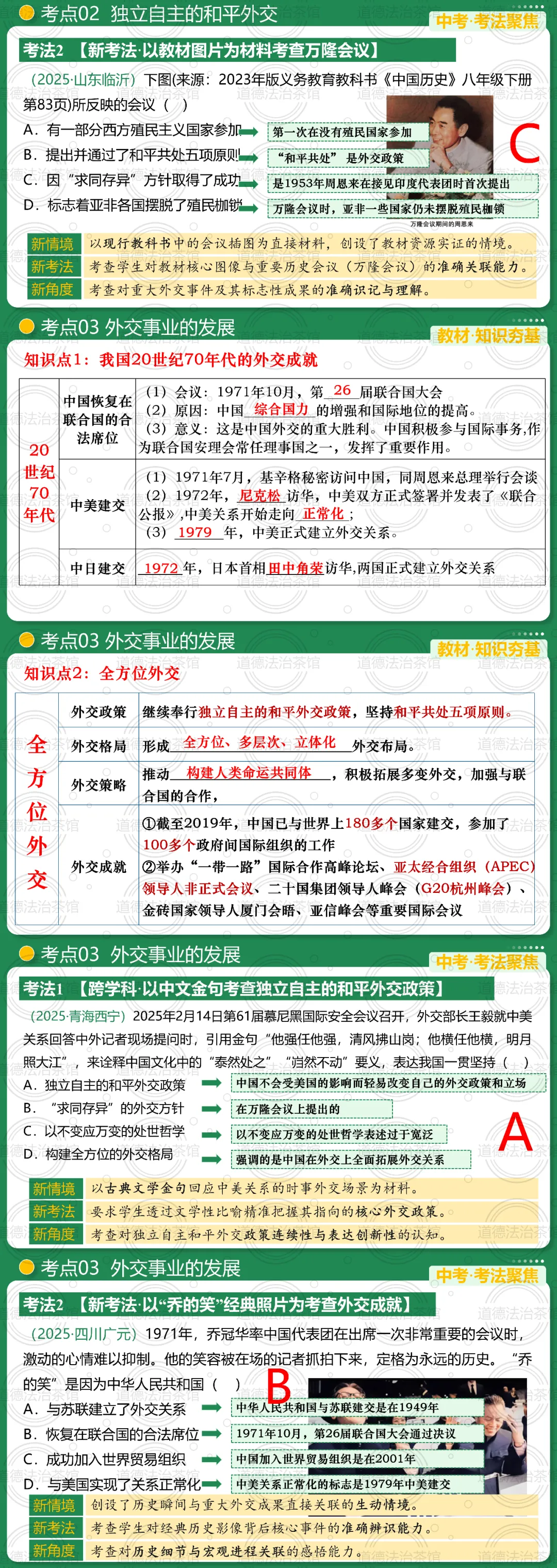2026中考历史一轮复习|中考命题组最爱考的“国防与外交”,这份课件已为你圈好必考点 第5张