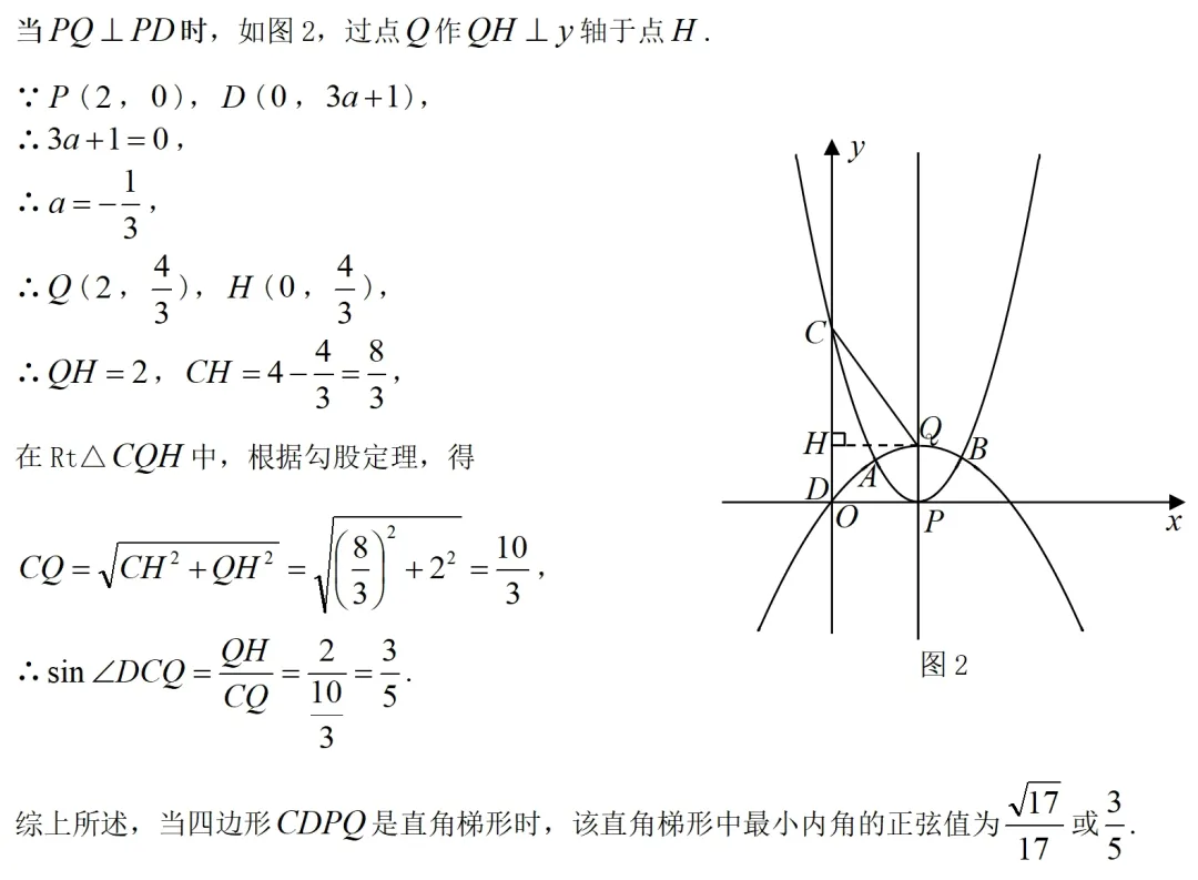 2025年上海中考数学函数压轴题解析 第3张