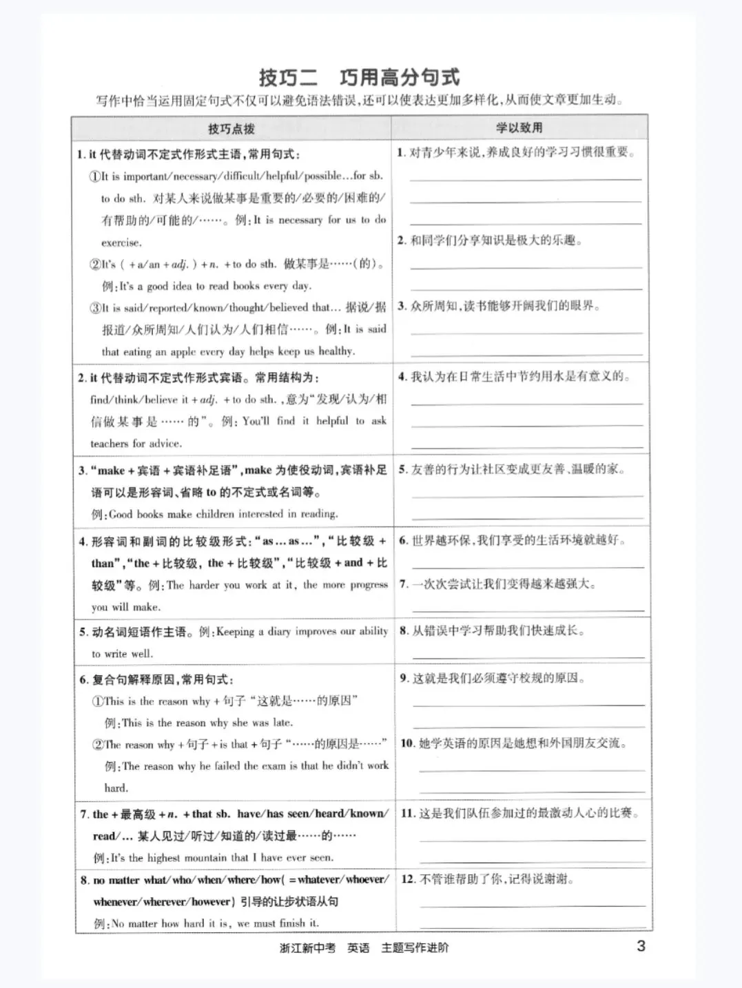 中考英语主题写作进阶训练 第3张