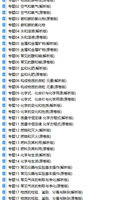 化学 中考总复习专题训练(2025版),可免费下载! 第3张
