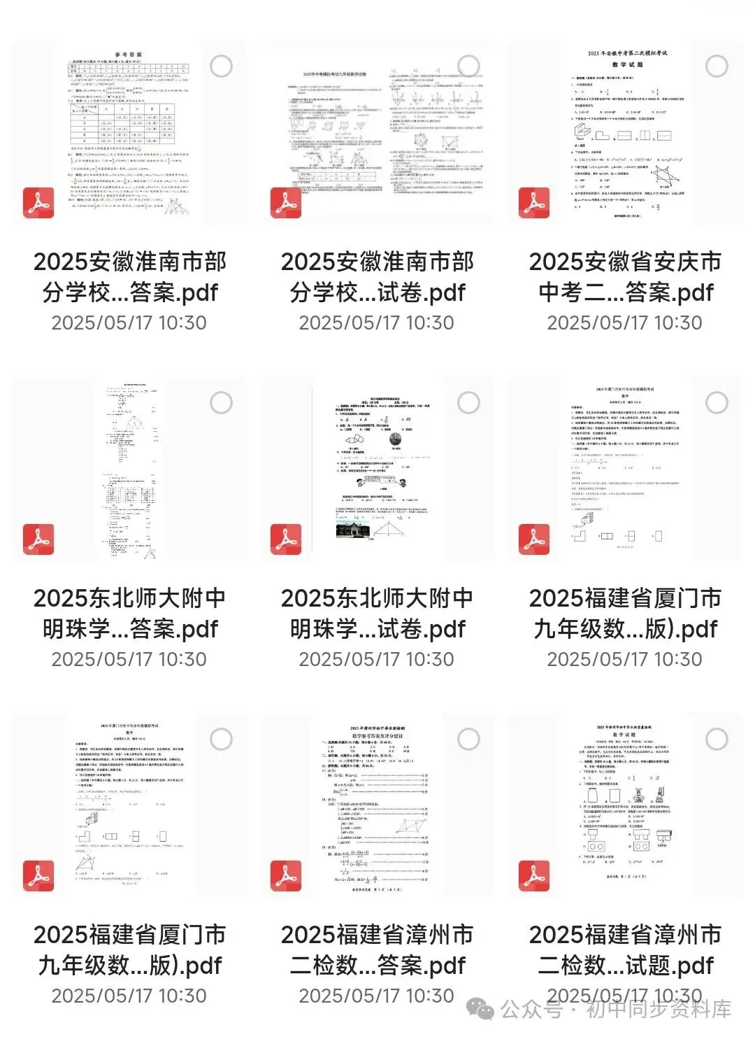 2025初中数学《中考模拟卷》各省市版本|无水印免费下载 第6张