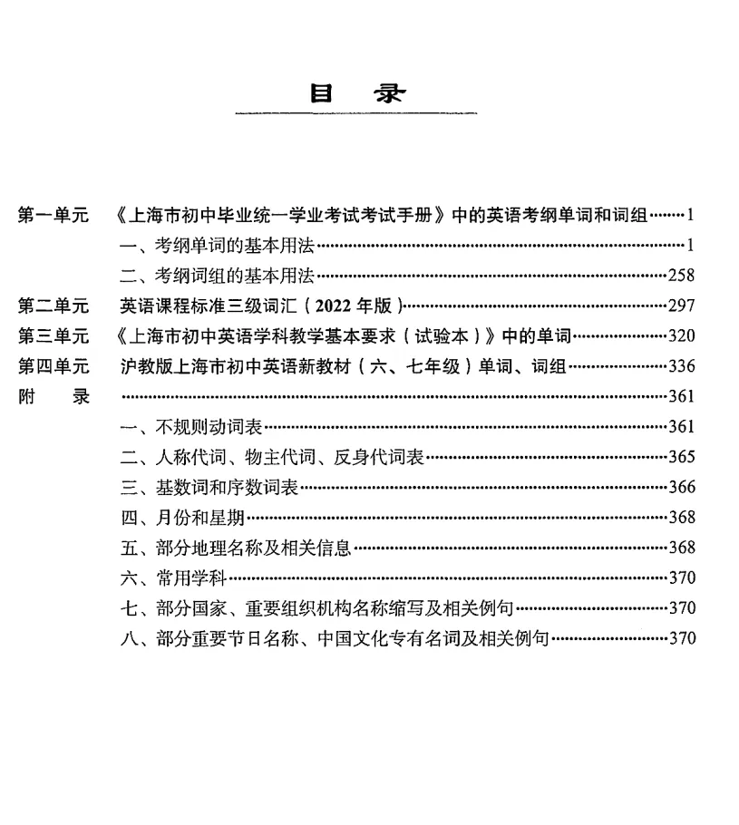 2026上海最新中考考纲词汇,你背了吗? 第3张