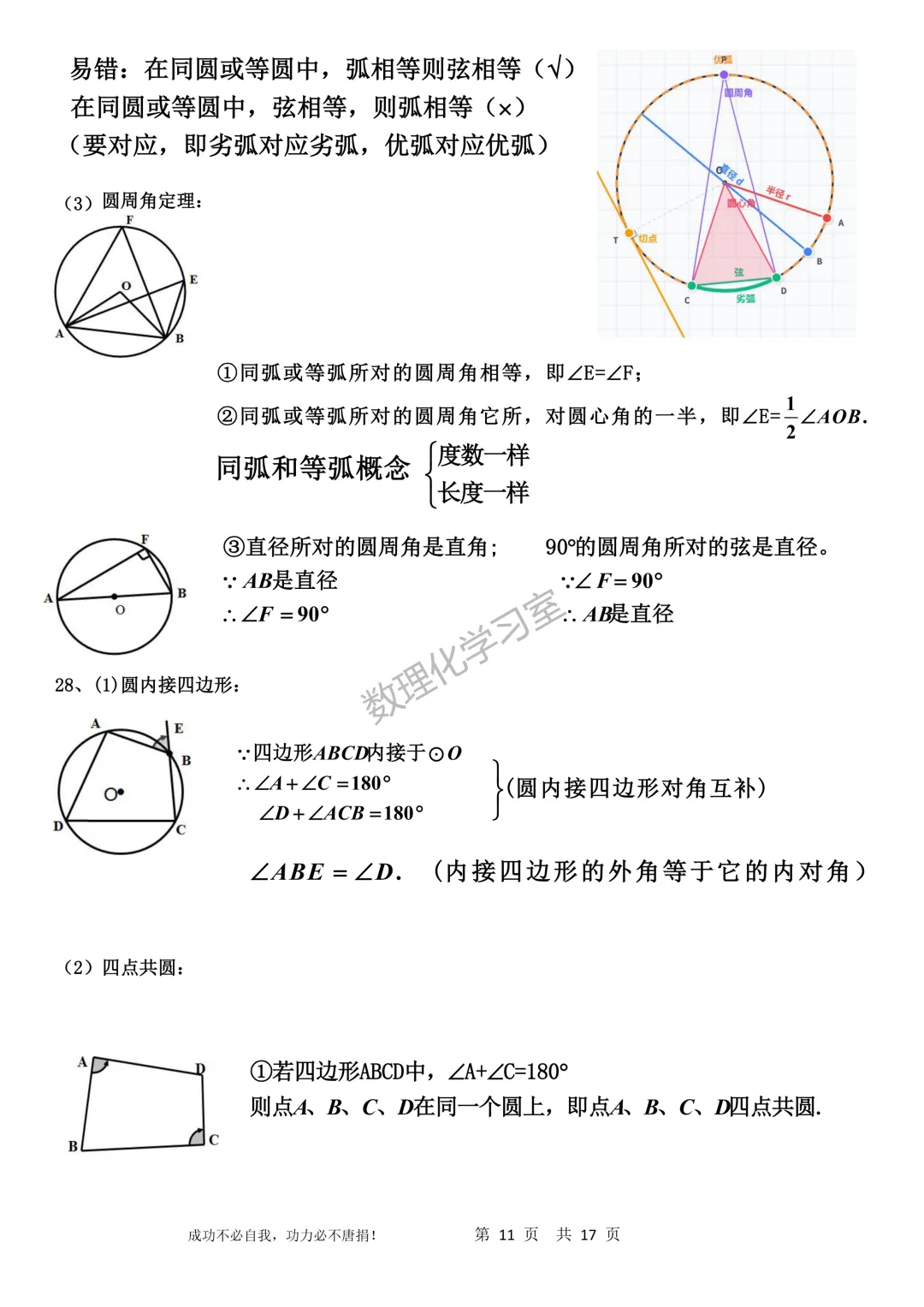 最新的上海中考数学知识点和考点培优二级结论大全 第11张