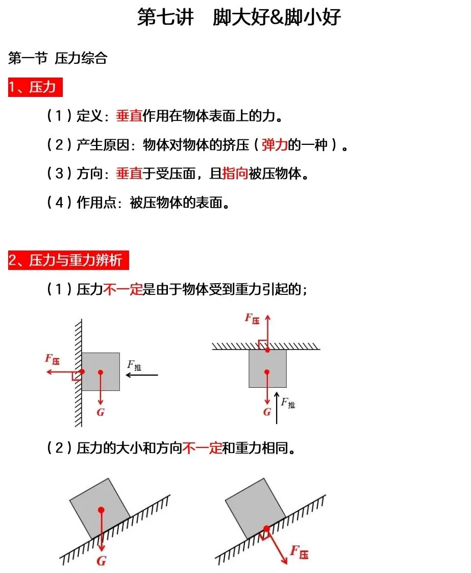 中考物理一轮复习之力学压强 第28张