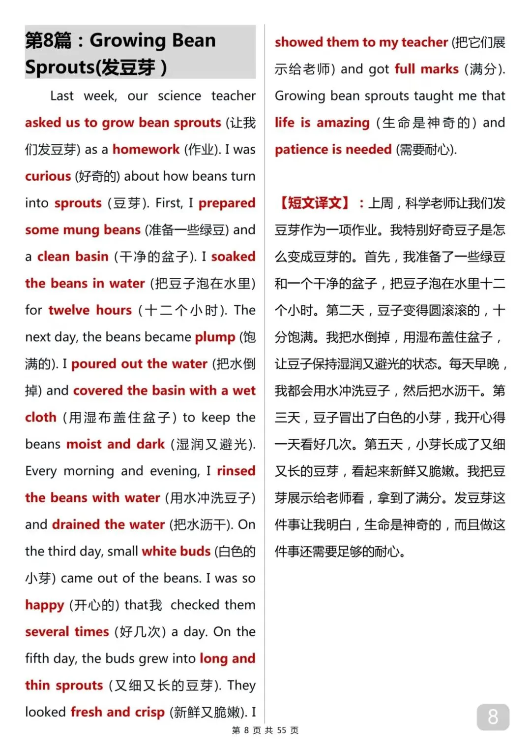 用50篇小短文背完中考英语1600词 第8张