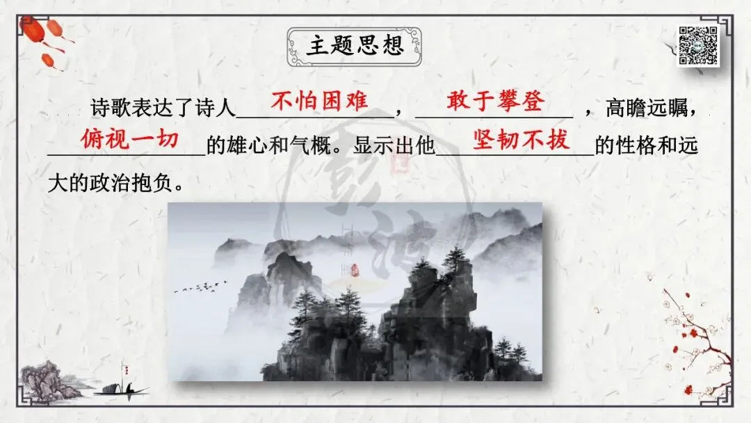 【中考专项复习课件】诗词曲85篇-19《望岳》 第13张