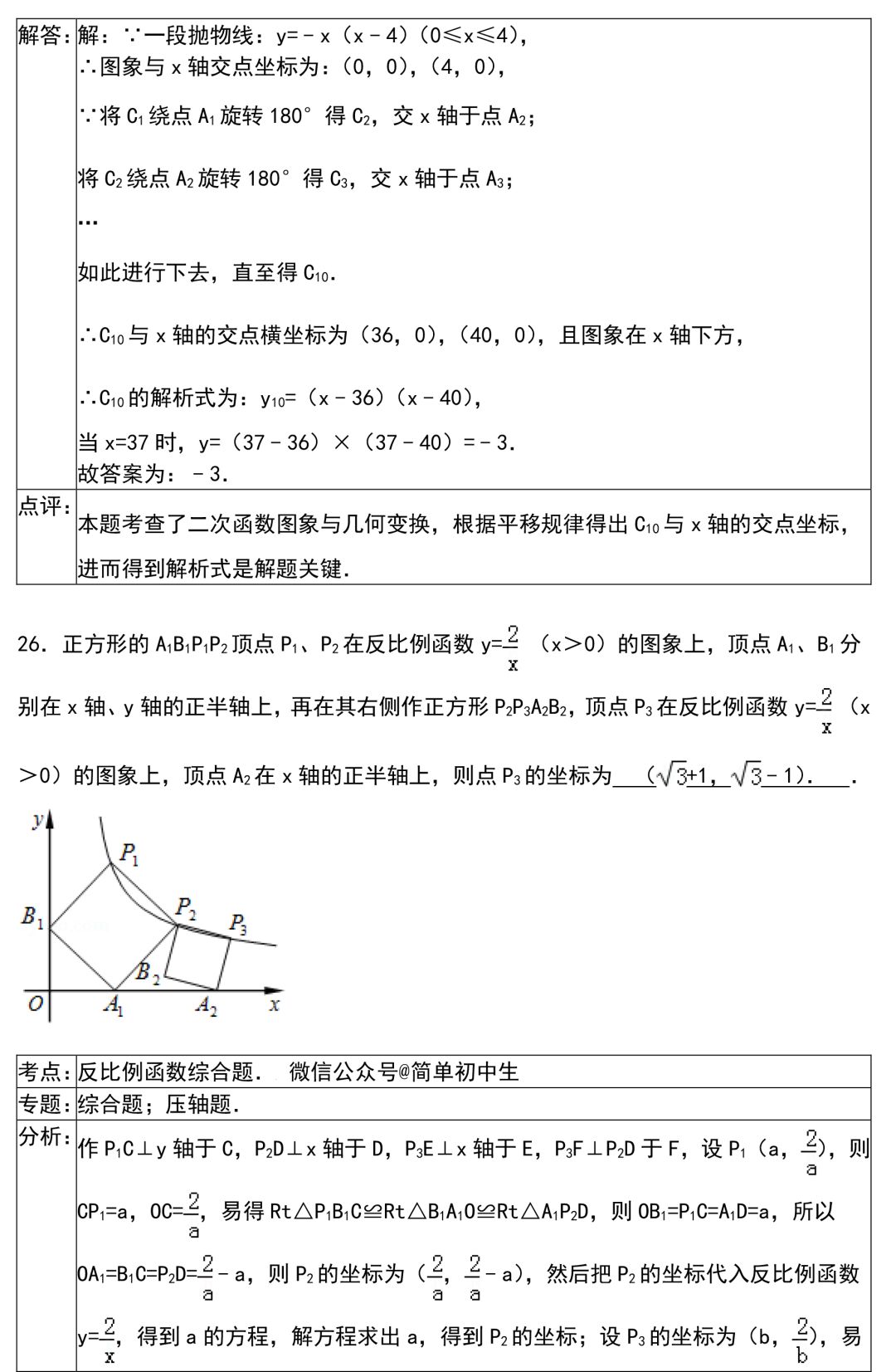 中考数学极可能考到的30道题,你会做几道? 第26张