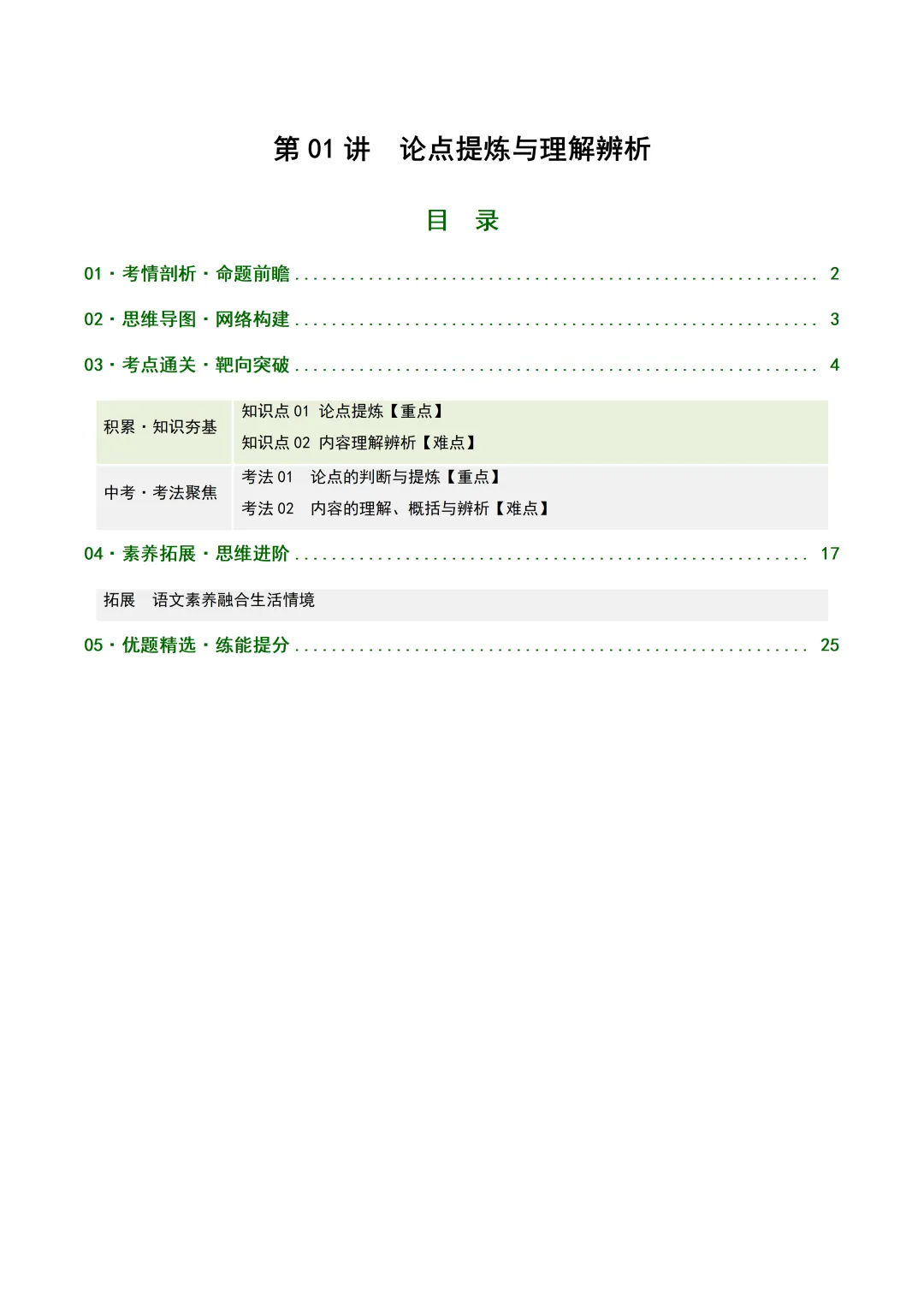 2026年最新中考语文一轮复习—议论文阅读 第01讲 论点提炼与理解辨析(课件+讲义+测练) 第3张