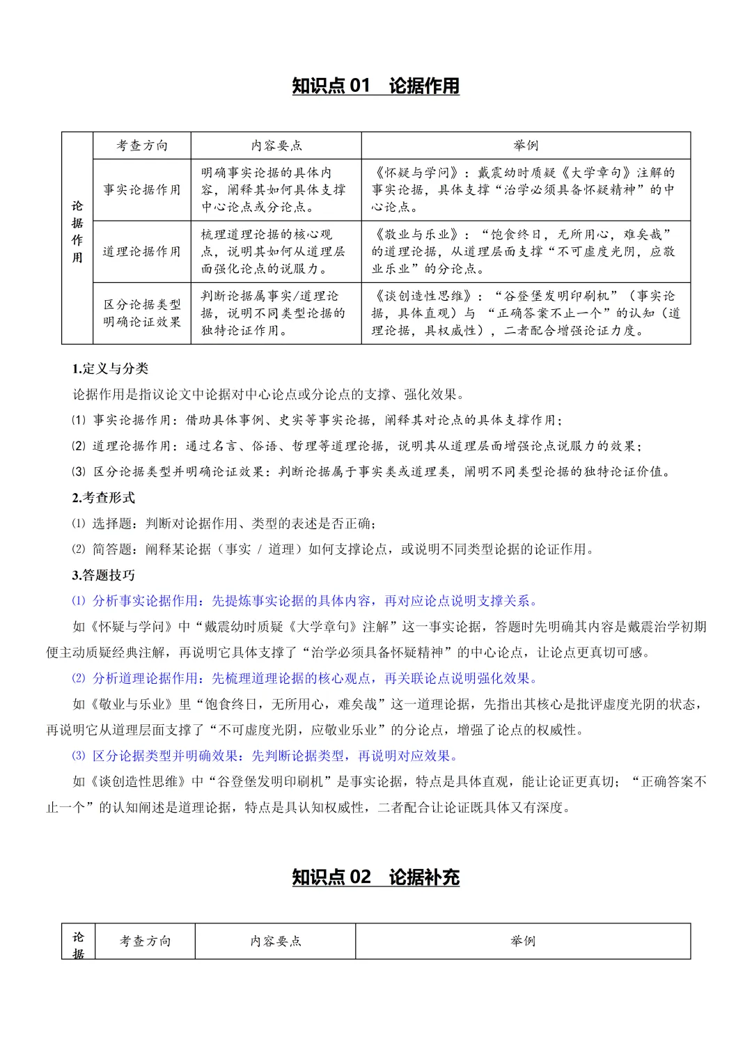 2026年最新中考语文一轮复习—议论文阅读 第02讲 论据与段落(课件+讲义+测练) 第7张