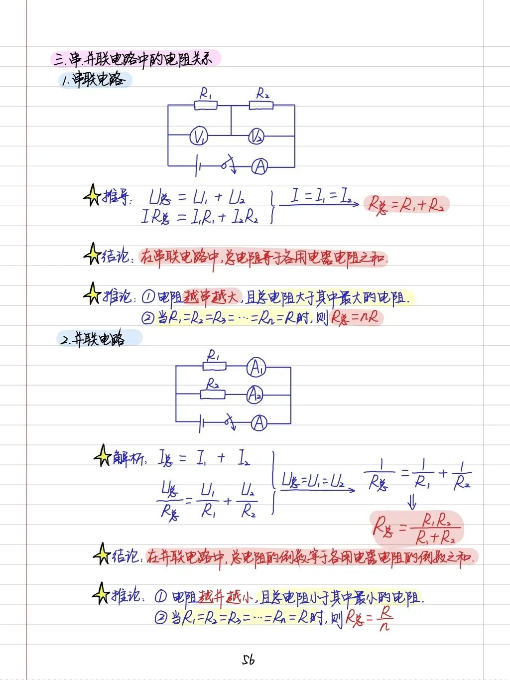 初三孩子必读:中考物理学霸笔记(内能质量和电学全部) 第26张