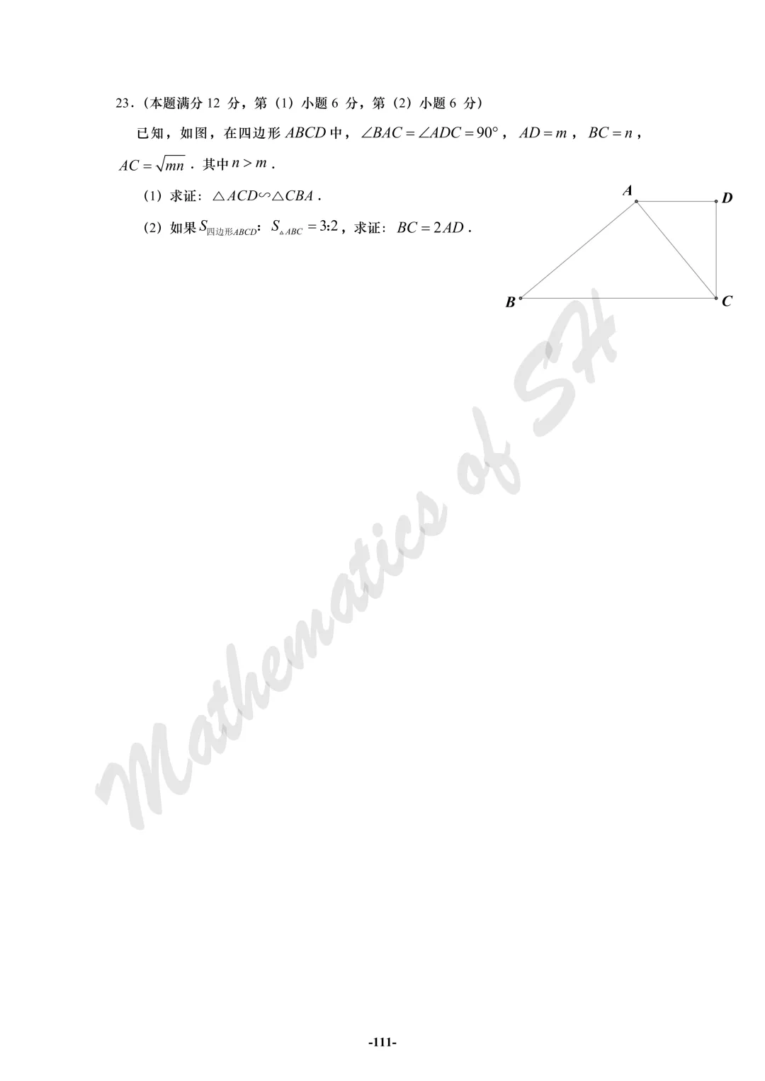 【2026上海中考】2026届初三数学16区一模汇总(试卷版) 第111张