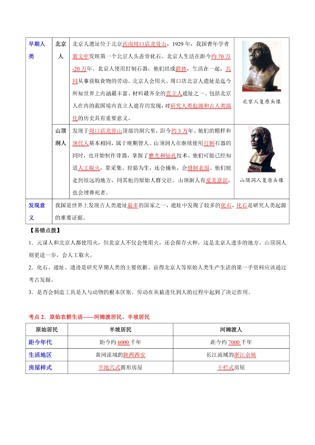【中考专项历史】主题01 先秦时期专项复习带答案|完整高清电子版可打印 第4张 【中考专项历史】主题01 先秦时期专项复习带答案|完整高清电子版可打印 第4张