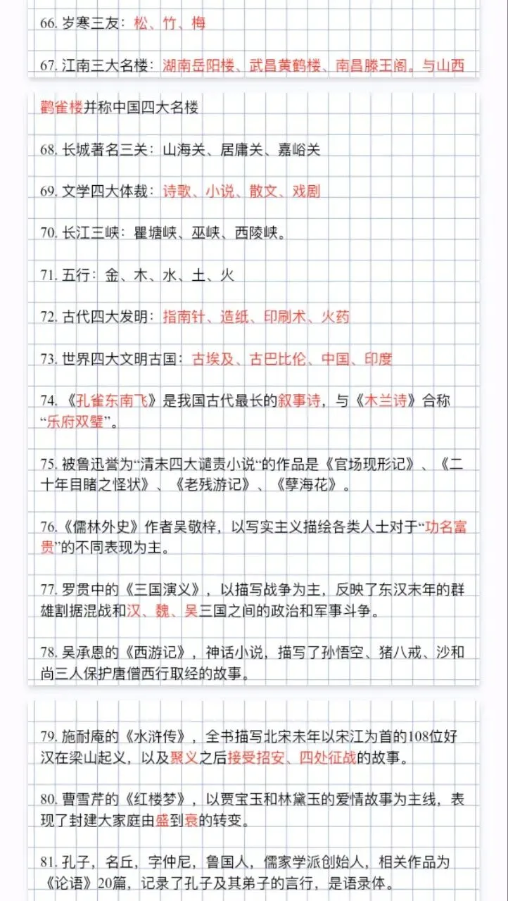 中考文学常识【建议收藏】 第7张