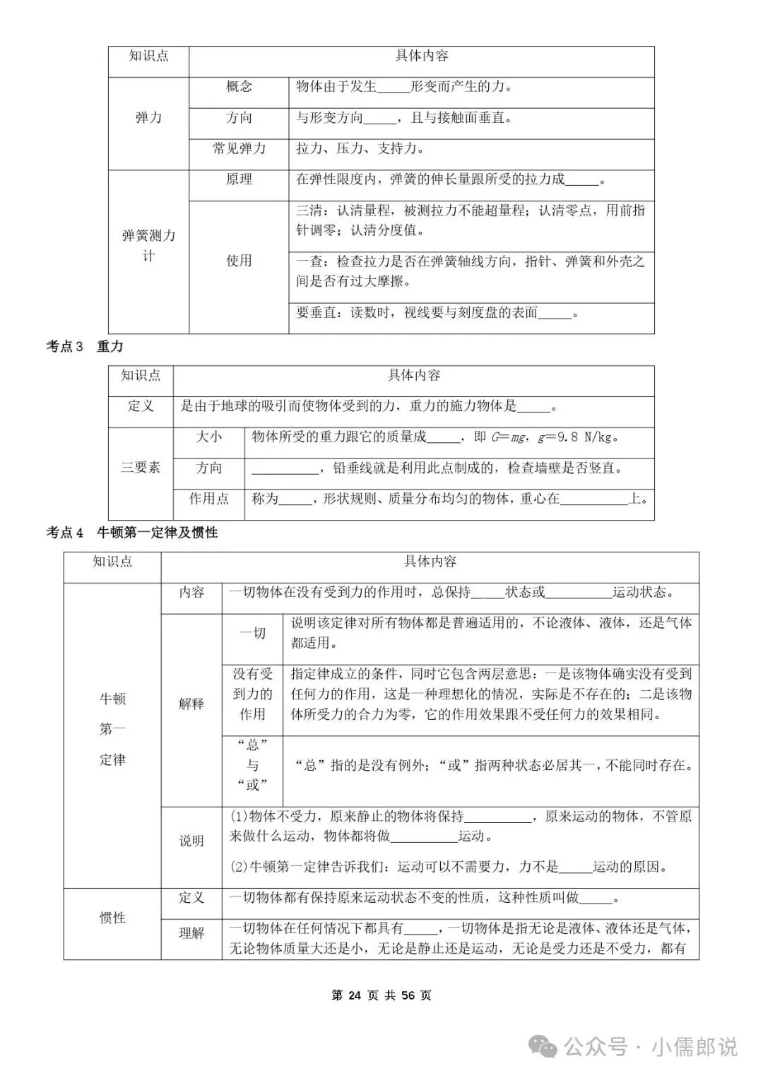 学霸笔记 | 2025届中考物理知识梳理+全国通用(学生版)-第23张图片-四季读书网 学霸笔记 | 2025届中考物理知识梳理+全国通用(学生版)-第23张图片-四季读书网