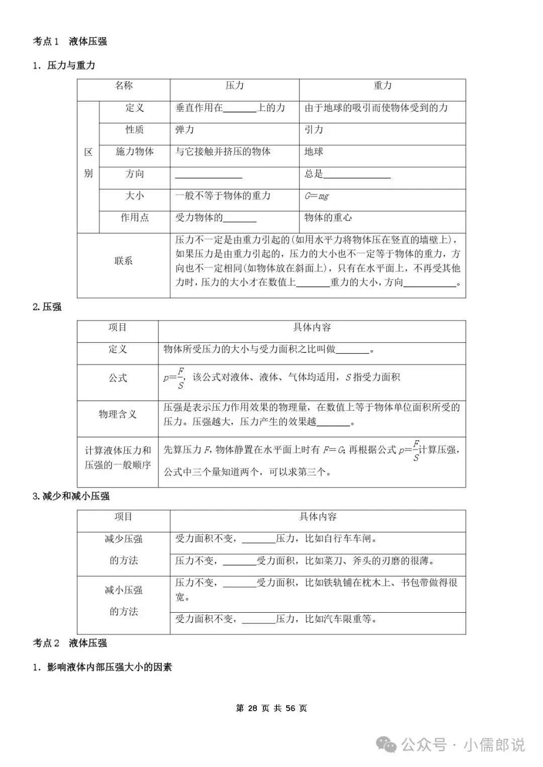 学霸笔记 | 2025届中考物理知识梳理+全国通用(学生版)-第27张图片-四季读书网 学霸笔记 | 2025届中考物理知识梳理+全国通用(学生版)-第27张图片-四季读书网