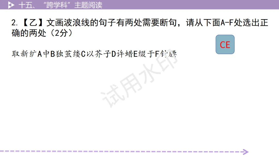 《2026中考总复习精华版》【阅读无忧】第四部分 古诗文十五、“跨学科”主题阅读-第11张图片-四季读书网