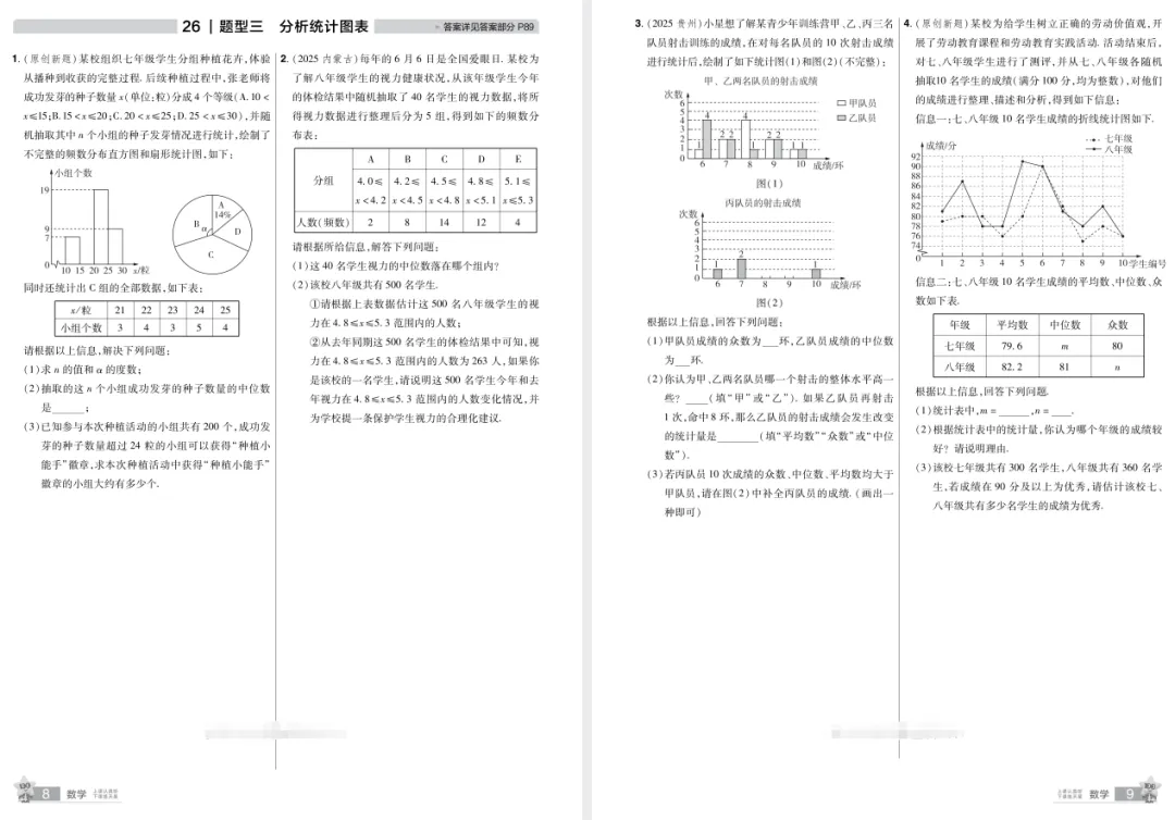 2026版数学《中考数学45套》河北、河南、安徽、山西、辽宁、湖北、武汉 第8张