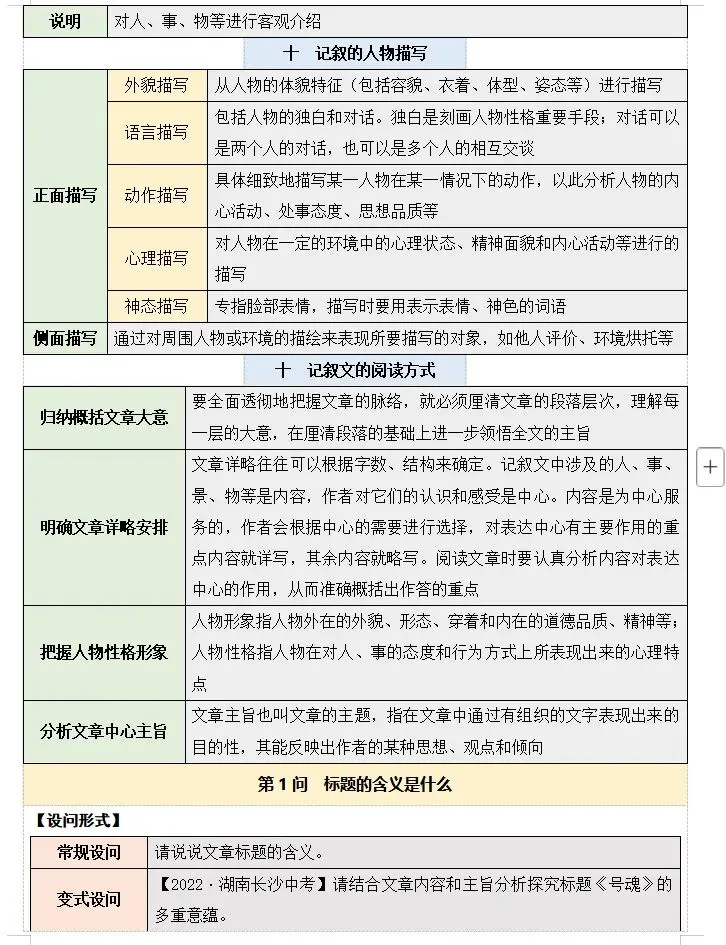 2026中考语文现代文阅读:记叙文专项练40问,吃透三年考点,满分必备! 第9张 2026中考语文现代文阅读:记叙文专项练40问,吃透三年考点,满分必备! 第9张