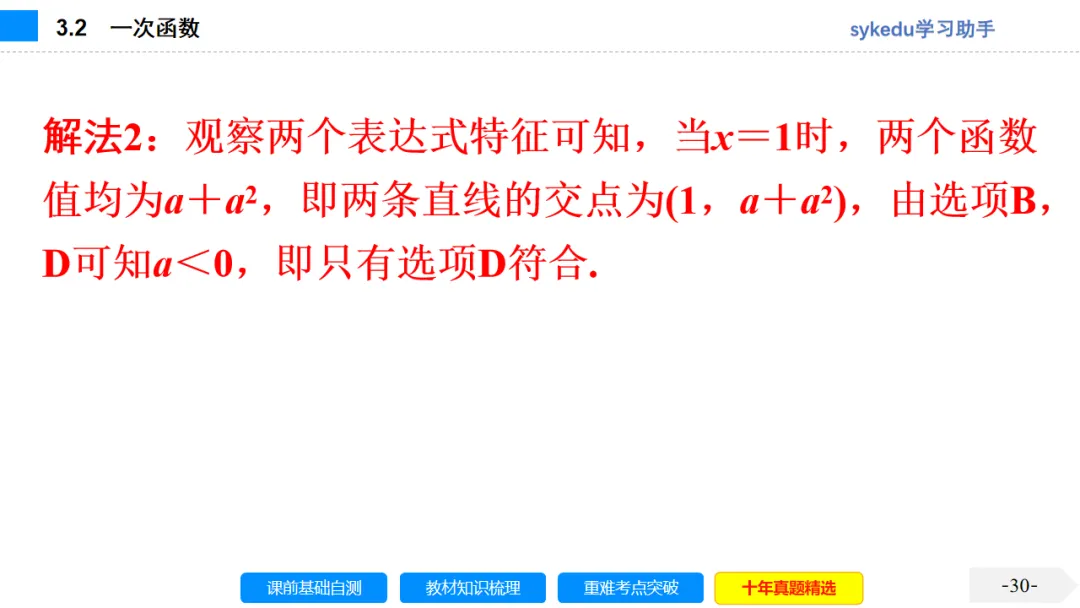 3. 2一次函数-初中数学中考-最新中考复习-sykedu学习助手-第一部分 安徽考点探究 第30张 3. 2一次函数-初中数学中考-最新中考复习-sykedu学习助手-第一部分 安徽考点探究 第30张