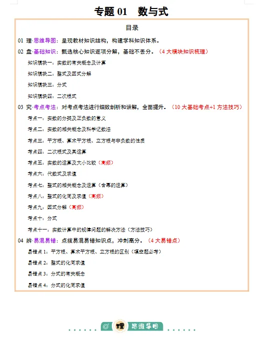 【中考资源】2025版初中《中考第一轮复习》训练题+知识清单 第1张