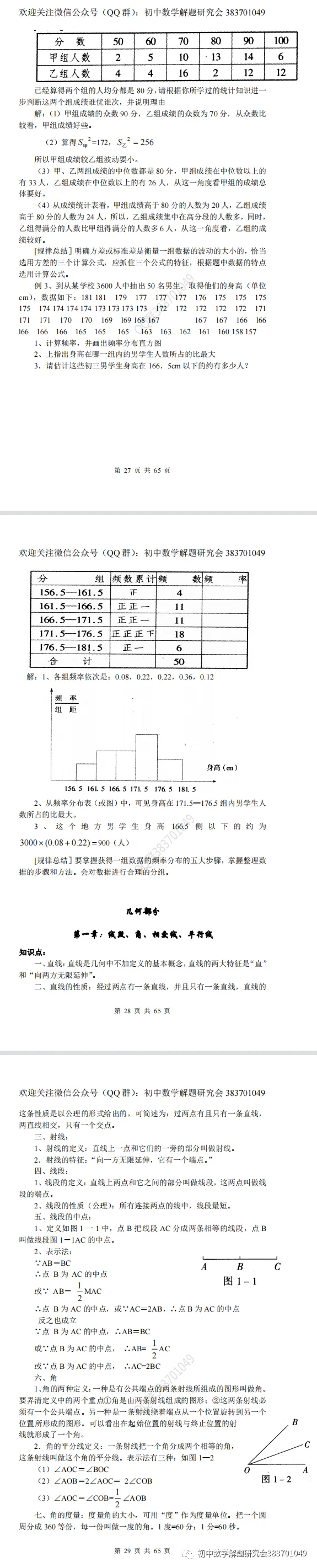 最全的中考数学知识点总结(word分享) 第8张