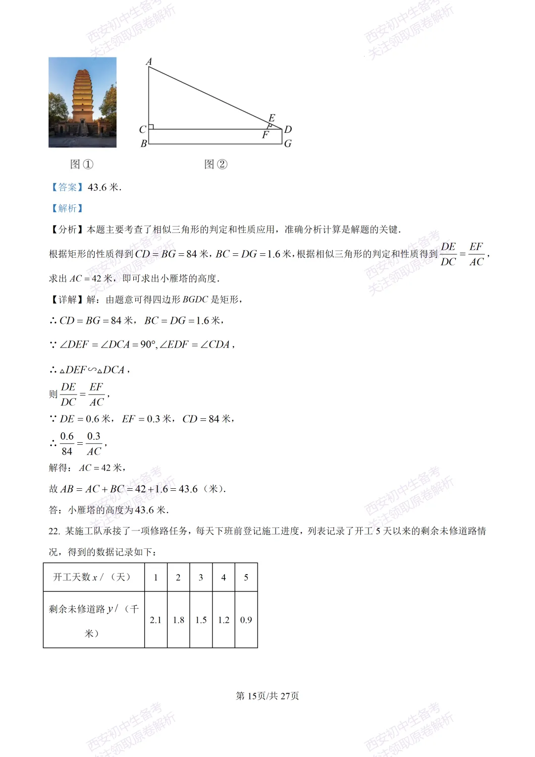 中考复习,五大名校真题!西安模拟:【2025高新一中】九年级四模考试,数学试题,试卷+完整版答案,免费下载! 第29张