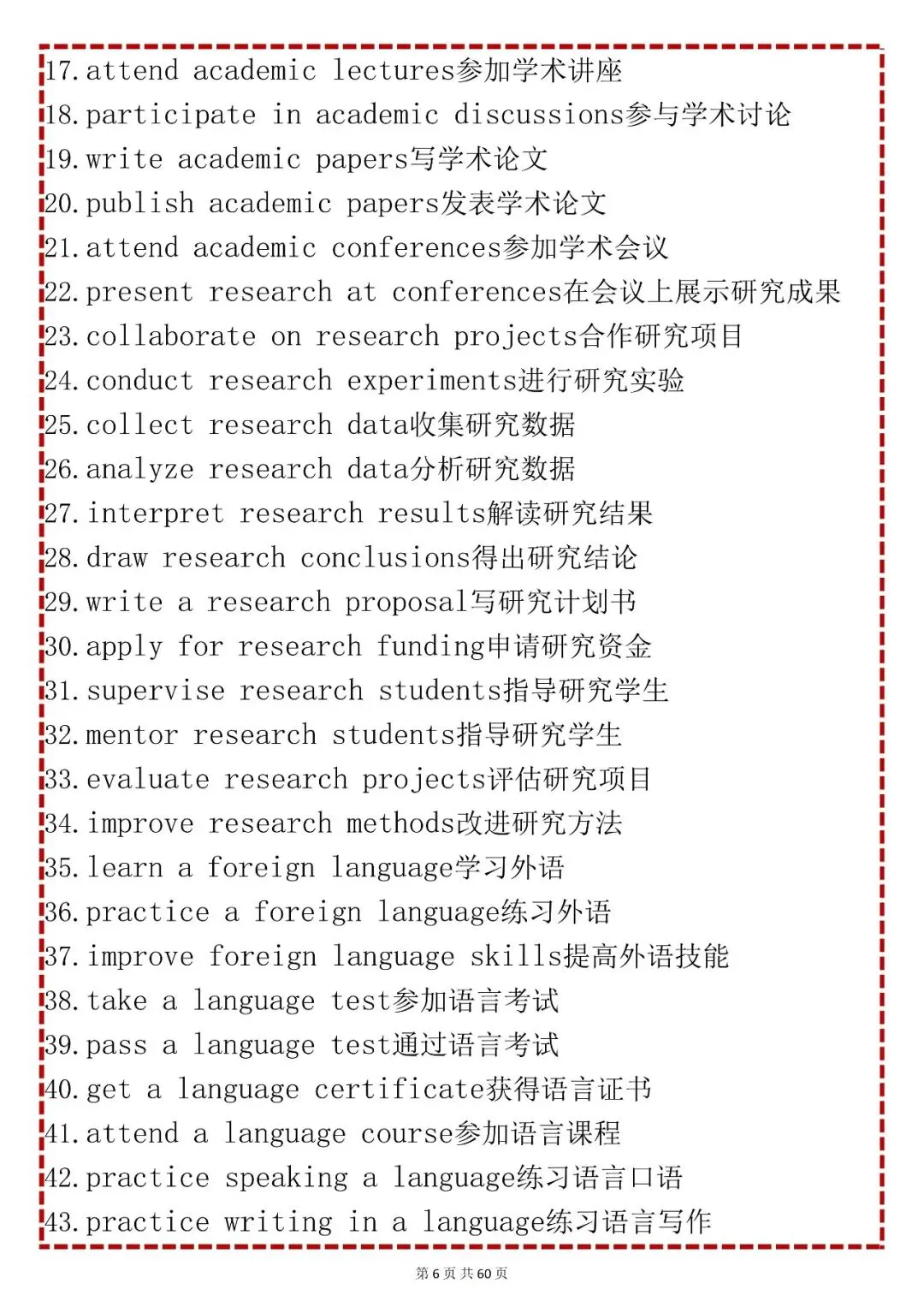 中考英语场景短语【高频短语全场景分类版)】,可打印 快收藏 第6张