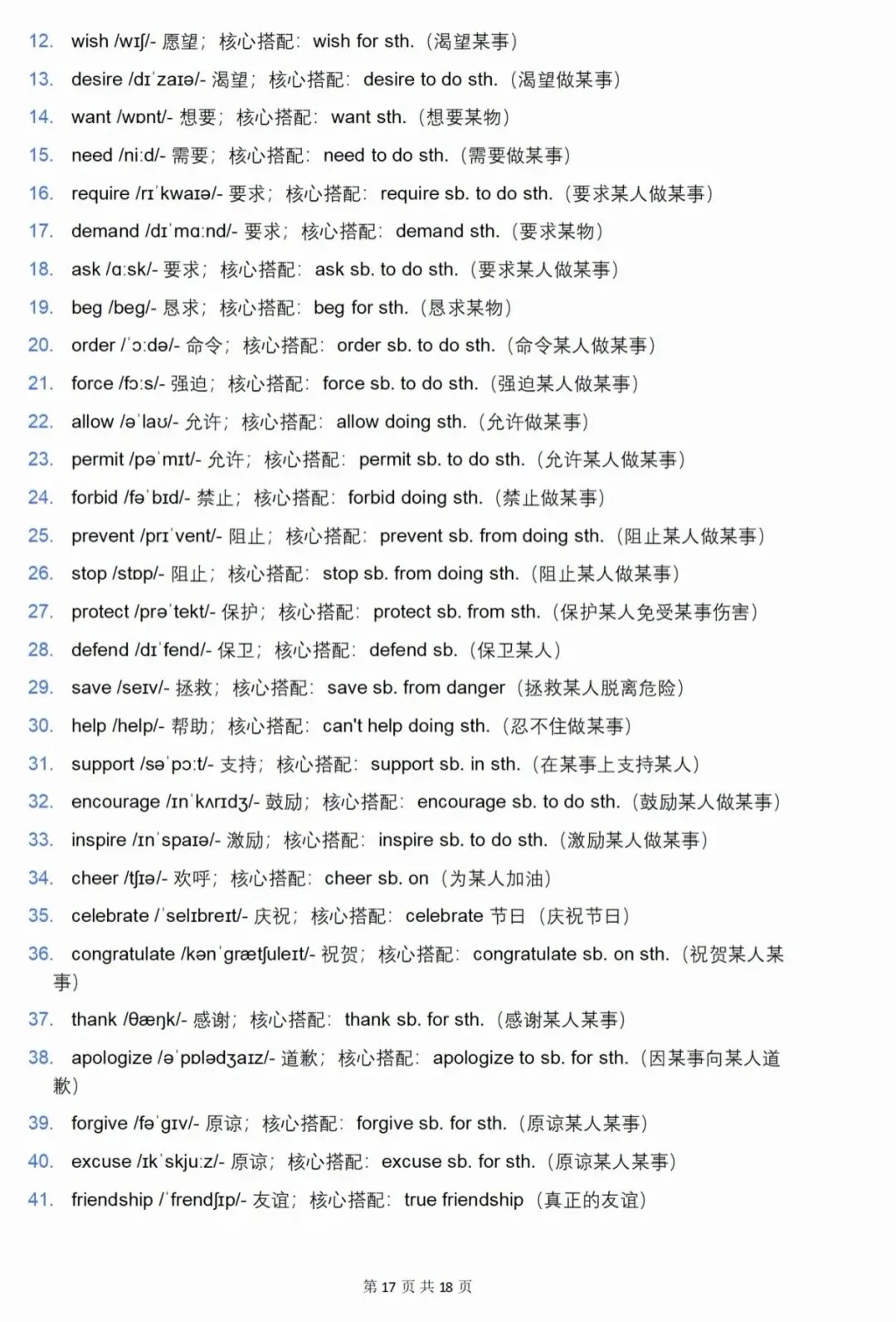 2026中考英语高频词汇+核心搭配 第17张