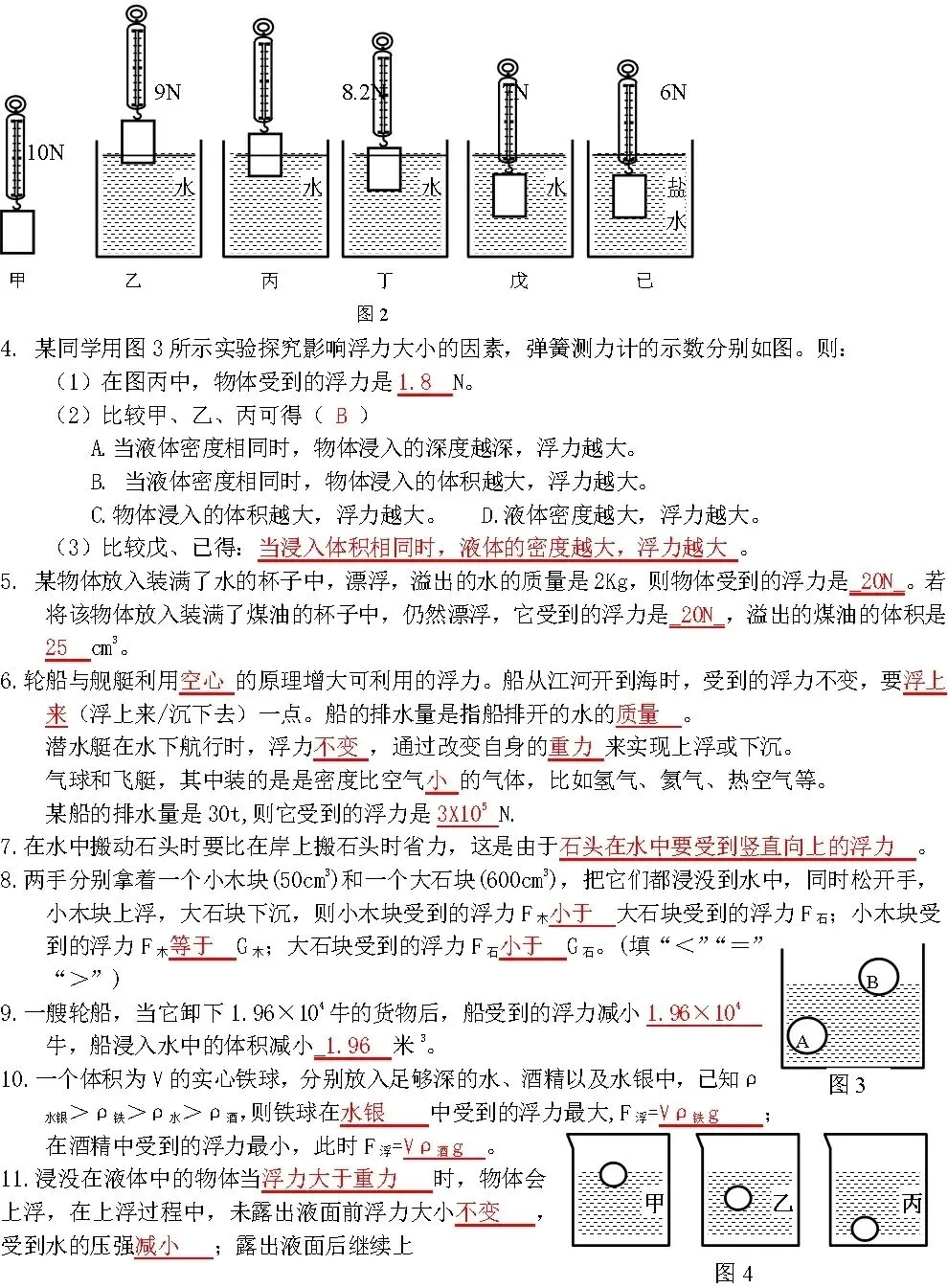 中考必备物理基础知识填空精编,记好背熟 第13张