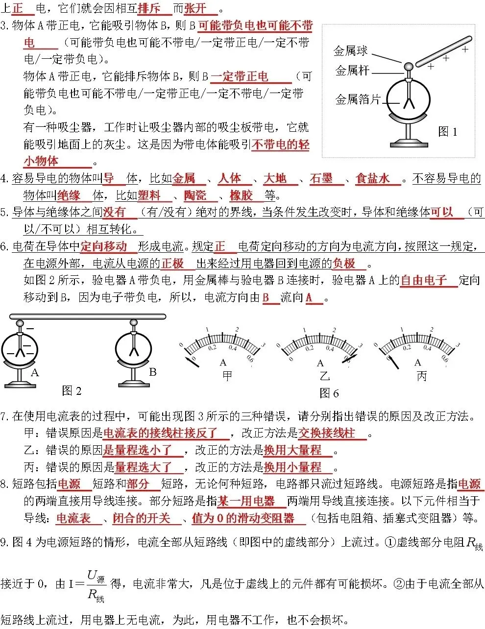 中考必备物理基础知识填空精编,记好背熟 第25张