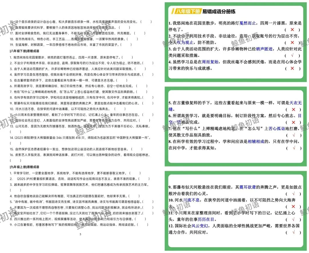 2026中考|专项复习(三)成语运用| 三轮集训攻破中考成语专项 第15张