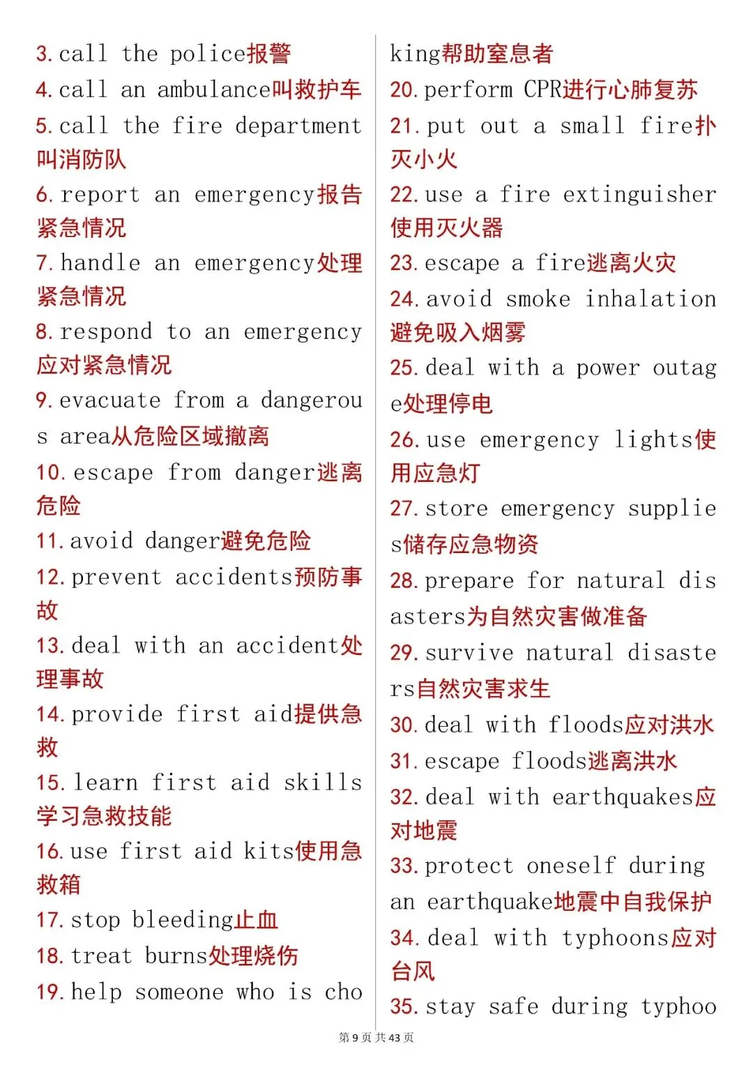 中考英语核心场景高频短语,可打印 快收藏 第9张 中考英语核心场景高频短语,可打印 快收藏 第9张