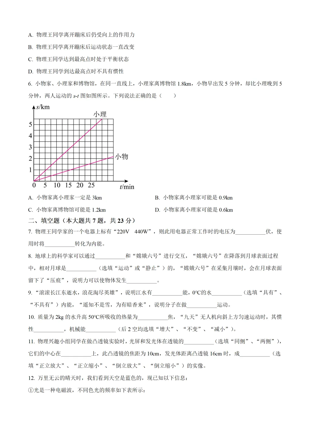 上海市2025年中考物理试卷(免费领) 第2张