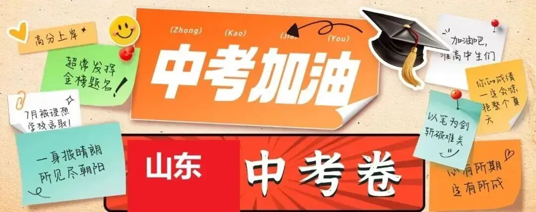 【迎战2026中考】山东中考卷扫描版-高清无水印可直接打印【完整打包版】免费! 第1张