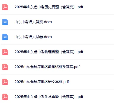 【迎战2026中考】山东中考卷扫描版-高清无水印可直接打印【完整打包版】免费! 第4张