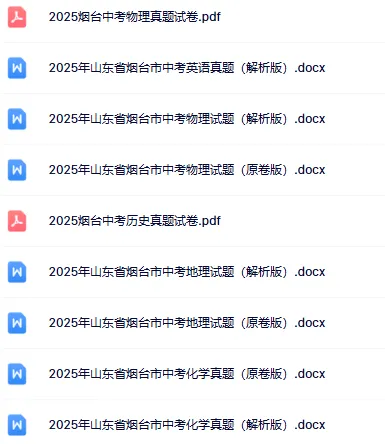 【迎战2026中考】山东中考卷扫描版-高清无水印可直接打印【完整打包版】免费! 第7张