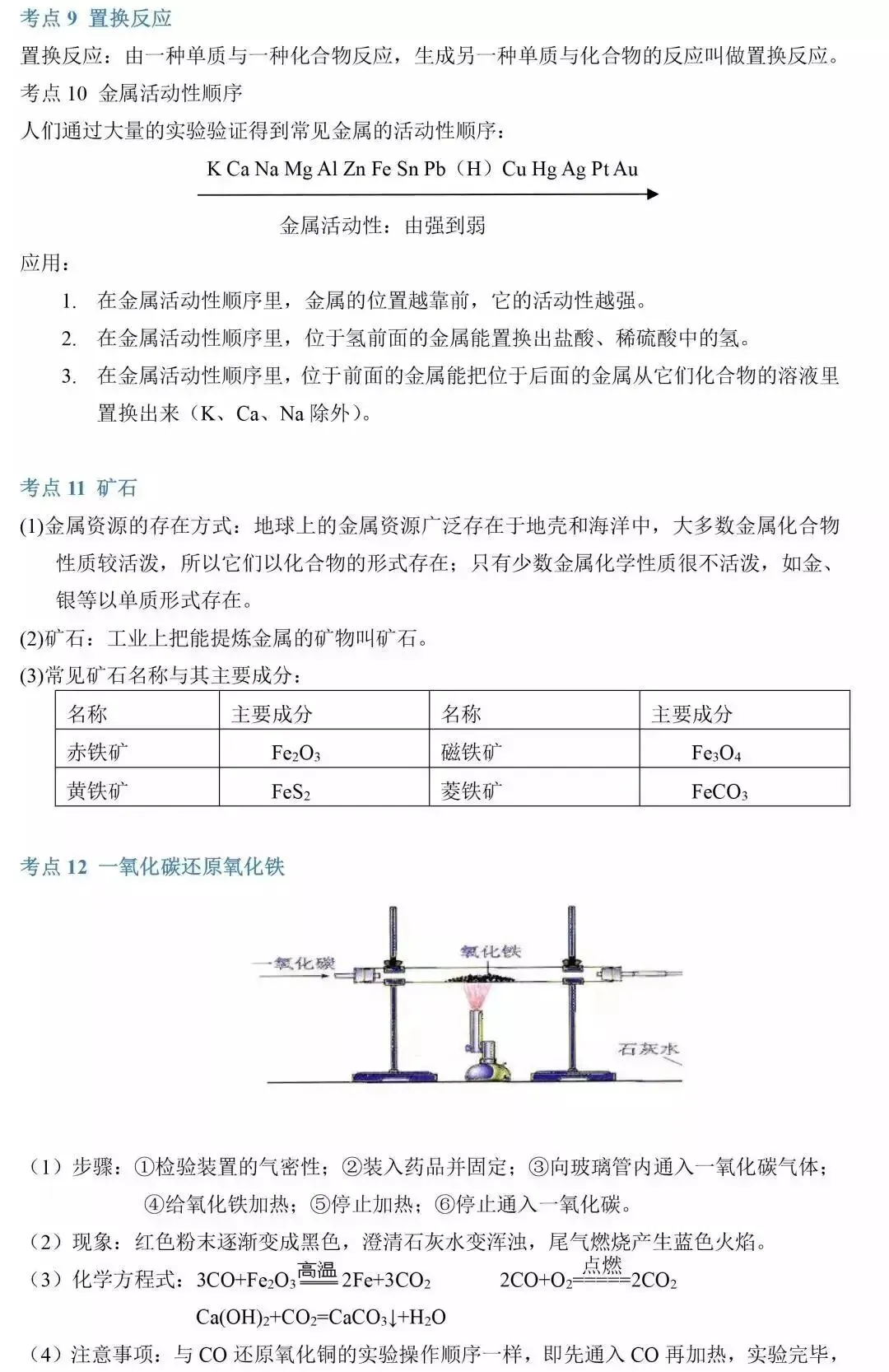 干货 | 中考化学:复习提纲来了,开学必备! 第23张