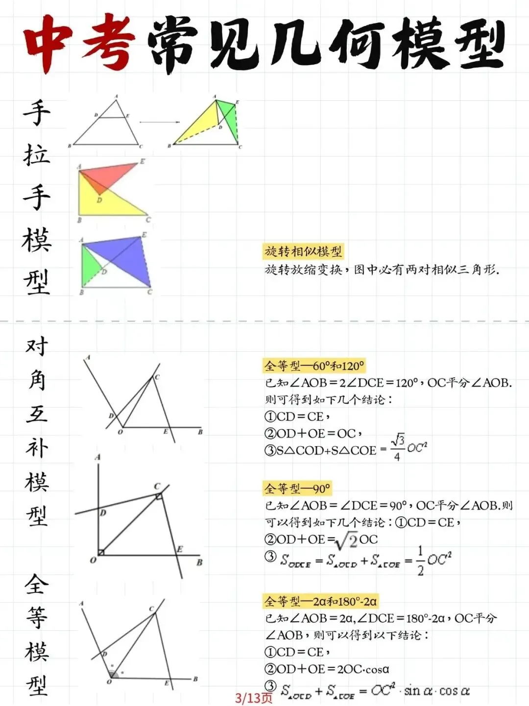 初中几何不用愁!中考常见模型全在这 第3张