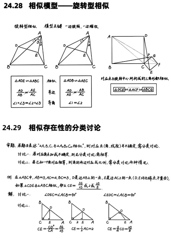 中考数学相似三角形必考重点知识 第16张