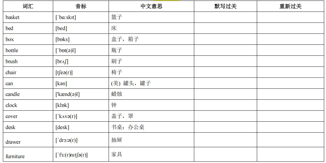 上海中考英语1600个高频单词默写表 第4张